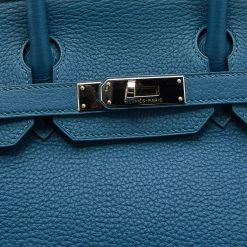 Hermes Hermès Cobalt Togo Leather Palladium Plated Birkin 30 Bag For Women -Deals Hermes Store luxury women hermes used handbags p681887 001