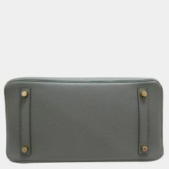 Hermes Grey Clemence Leather Gold Hardware Birkin 30 Bag For Women -Deals Hermes Store luxury women hermes used handbags p682271 003