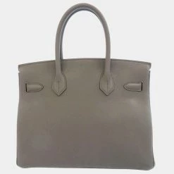 Hermes Grey Togo Leather Palladium Hardware Birkin 30 Bag For Women -Deals Hermes Store luxury women hermes used handbags p683833 010