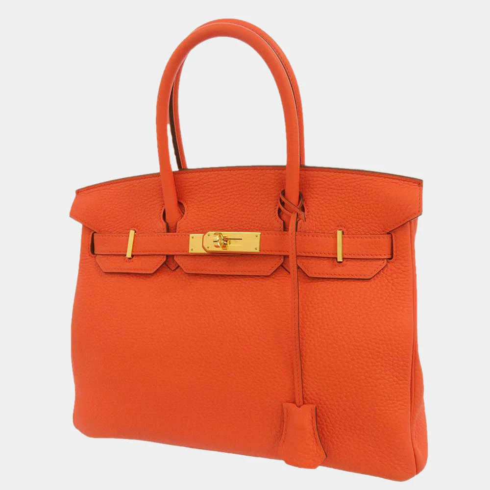 Hermes Pink Taurillon Clemence Leather Gold Hardware Birkin 30 Bag For Women 3 Hermes Pink Taurillon Clemence Leather Gold Hardware Birkin 30 Bag For Women