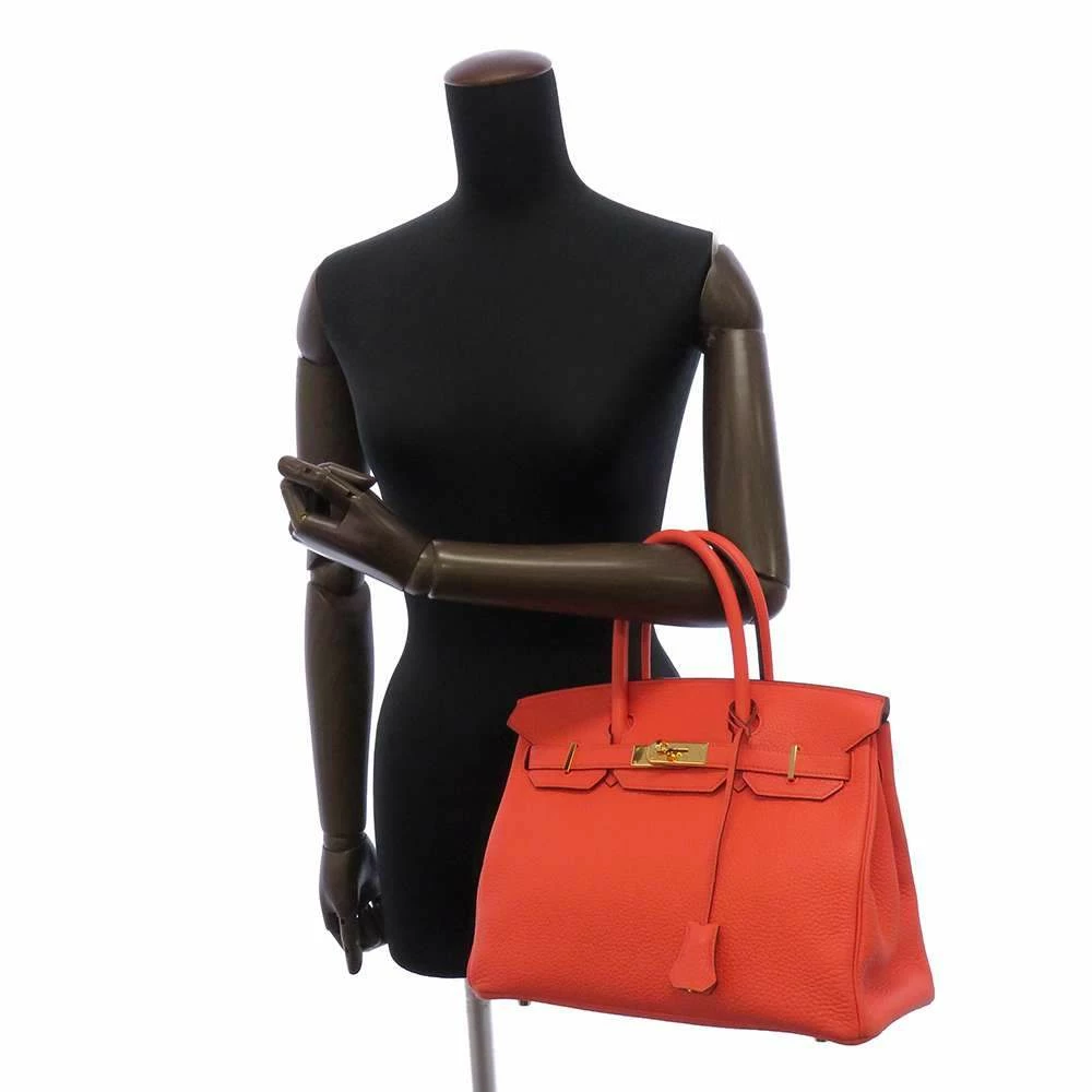Hermes Pink Taurillon Clemence Leather Gold Hardware Birkin 30 Bag For Women 13 Hermes Pink Taurillon Clemence Leather Gold Hardware Birkin 30 Bag For Women - Image 11