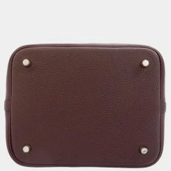 Hermes Red Taurillon Clemence Leather Picotin Lock MM Tote Bag For Women -Deals Hermes Store luxury women hermes used handbags p683855 003