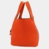 Hermes Orange Taurillon Clemence Leather Picotin Lock PM Top Handle Bag For Women -Deals Hermes Store luxury women hermes used handbags p683862 004