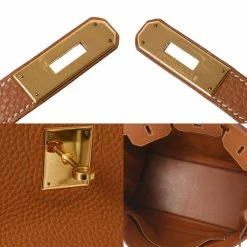 Hermes Brown Veau Crispe Togo Leather Gold Hardware Birkin 40 Bag For Women -Deals Hermes Store luxury women hermes used handbags p684000 006