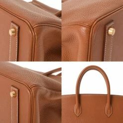 Hermes Brown Veau Crispe Togo Leather Gold Hardware Birkin 40 Bag For Women -Deals Hermes Store luxury women hermes used handbags p684000 012