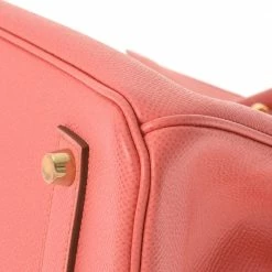Hermes Pink Epsom Leather Gold Hardware Birkin 35 Bag For Women -Deals Hermes Store luxury women hermes used handbags p684006 009