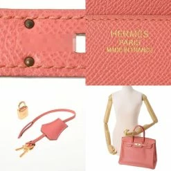 Hermes Pink Epsom Leather Gold Hardware Birkin 35 Bag For Women -Deals Hermes Store luxury women hermes used handbags p684006 012