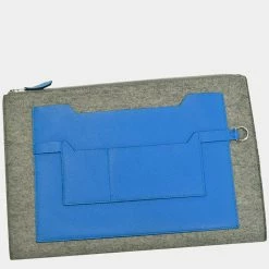 Hermes Bag Toudou 37 Light Gray Blue Zanzibar Felt Vaux Epson Clutch Second Women's Men's For Women