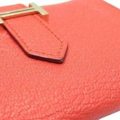 Hermes Bearn Card Case Rouge Pivoinne G Metal Fittings Goat X Engraved For Women -Deals Hermes Store luxury women hermes used handbags p684198 003