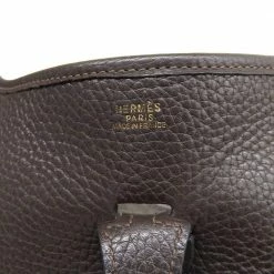 Hermes Bag Ladies Shoulder Evelyn 1PM Togo Dark Brown Black H Engraved For Women -Deals Hermes Store luxury women hermes used handbags p684202 005
