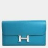 Hermes Long Wallet Constance Blue Izmir Vaux Epson Ladies For Women -Deals Hermes Store luxury women hermes used handbags p684204 001