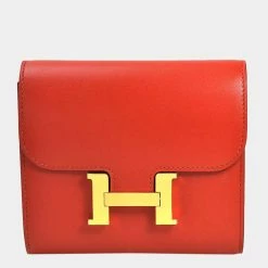 Hermes Bi-Fold Wallet Constance Sanguine Vota Delacto Ladies For Women