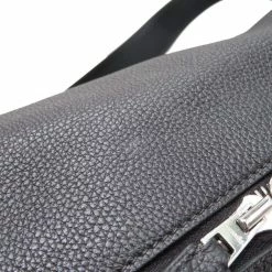 Hermes City Slide Cloth GM Body Bag Waist Black Togo Y Engraved For Women -Deals Hermes Store luxury women hermes used handbags p684207 013