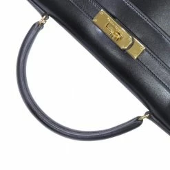 Hermes Kelly 32 Outer Stitch Shoulder Bag Black G Metal Fittings Box Calf Muffler For Women -Deals Hermes Store luxury women hermes used handbags p684208 015