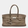 Hermes Etoupe Togo Leather Palladium Finished Shoulder Birkin JPG 42 Bag For Women -Deals Hermes Store luxury women hermes used handbags p684213 003
