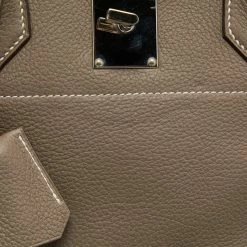 Hermes Etoupe Togo Leather Palladium Finished Shoulder Birkin JPG 42 Bag For Women -Deals Hermes Store luxury women hermes used handbags p684213 010