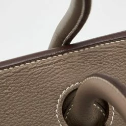 Hermes Etoupe Togo Leather Palladium Finished Shoulder Birkin JPG 42 Bag For Women -Deals Hermes Store luxury women hermes used handbags p684213 015