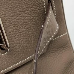Hermes Etoupe Togo Leather Palladium Finished Shoulder Birkin JPG 42 Bag For Women -Deals Hermes Store luxury women hermes used handbags p684213 020