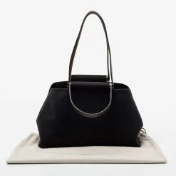 Hermes Hermès Black/Chocolat Canvas And Leather Cabag Elan Tote For Women 29 Hermes Hermès Black/Chocolat Canvas And Leather Cabag Elan Tote For Women -Deals Hermes Store luxury women hermes used handbags p684570 006