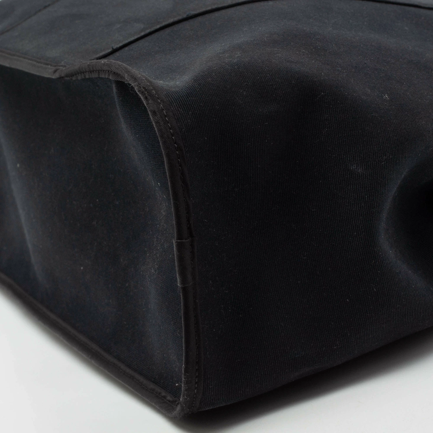 Hermes Hermès Black/Chocolat Canvas And Leather Cabag Elan Tote For Women 16 Hermes Hermès Black/Chocolat Canvas And Leather Cabag Elan Tote For Women - Image 14