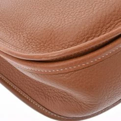 Hermes Brown Taurillon Clemence Leather Evelyn II PM Shoulder Bag For Women -Deals Hermes Store luxury women hermes used handbags p686199 008