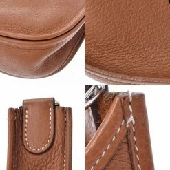 Hermes Brown Taurillon Clemence Leather Evelyn II PM Shoulder Bag For Women -Deals Hermes Store luxury women hermes used handbags p686199 010