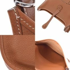 Hermes Brown Taurillon Clemence Leather Evelyn II PM Shoulder Bag For Women -Deals Hermes Store luxury women hermes used handbags p686199 012