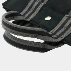 Hermes Four Tote PM Bag Handbag Canvas Black Gray For Women -Deals Hermes Store luxury women hermes used handbags p686413 004