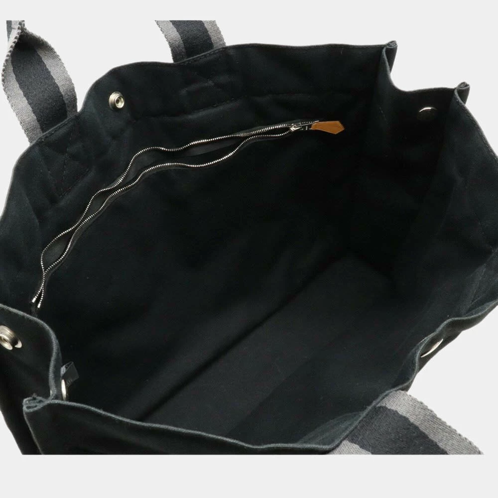 Hermes Four Tote MM Bag Handbag Canvas Black Gray For Women 5 Hermes Four Tote MM Bag Handbag Canvas Black Gray For Women - Image 3