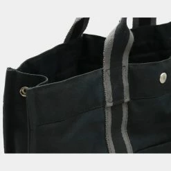 Hermes Four Tote MM Bag Handbag Canvas Black Gray For Women 12 Hermes Four Tote MM Bag Handbag Canvas Black Gray For Women -Deals Hermes Store luxury women hermes used handbags p686416 004