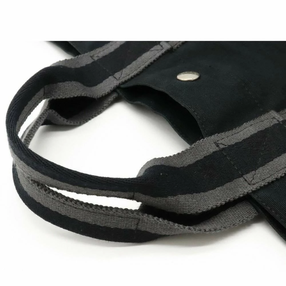 Hermes Four Tote MM Bag Handbag Canvas Black Gray For Women 8 Hermes Four Tote MM Bag Handbag Canvas Black Gray For Women - Image 6