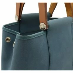 Hermes Kabak Elan PM Handbag Tote Bag Shoulder Toile Officier Leather Blue Gray P Engraved For Women -Deals Hermes Store luxury women hermes used handbags p686417 007