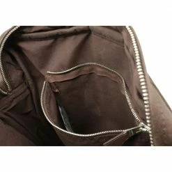 Hermes Acapulco Bandouliere MM Shoulder Bag Toile Chevron Leather Brown For Women -Deals Hermes Store luxury women hermes used handbags p686419 005