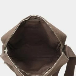 Hermes Acapulco Bandouliere MM Shoulder Bag Toile Chevron Leather Brown For Women -Deals Hermes Store luxury women hermes used handbags p686419 008