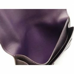 Hermes Dogon Duo GM Bifold Long Wallet Togo Leather Raisin Purple L Engraved For Women -Deals Hermes Store luxury women hermes used handbags p686421 003