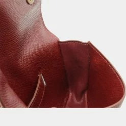 Hermes Pochette Green Waist Pouch Bag Hip Couchbel Leather Rouge Ash U Engraving For Women -Deals Hermes Store luxury women hermes used handbags p686424 002