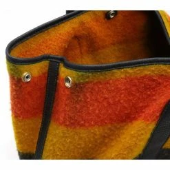 Hermes Garden PM Tote Bag Handbag Locabar Wool Leather Orange Multicolor Navy For Women -Deals Hermes Store luxury women hermes used handbags p686426 009