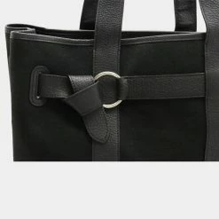 Hermes Petite Centure MM Tote Bag Handbag Canvas Leather Black J Stamp For Women -Deals Hermes Store luxury women hermes used handbags p686427 007