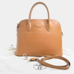 Hermes Vauchamonix Bolide 35 Handbag Brown For Women 12 Hermes Vauchamonix Bolide 35 Handbag Brown For Women -Deals Hermes Store luxury women hermes used handbags p686432 005
