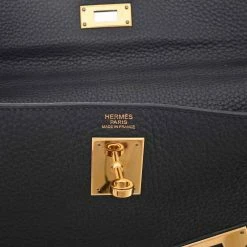 Hermes Taurillon Clemence Kelly 32 Handbag Black For Women -Deals Hermes Store luxury women hermes used handbags p686434 003