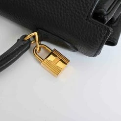Hermes Taurillon Clemence Kelly 32 Handbag Black For Women -Deals Hermes Store luxury women hermes used handbags p686434 008