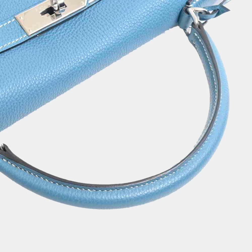 Hermes Togo Kelly 32 Handbag Light Blue For Women 8 Hermes Togo Kelly 32 Handbag Light Blue For Women - Image 6