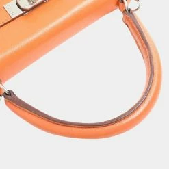 Hermes Vaux Swift Kelly 25 Handbag Orange For Women -Deals Hermes Store luxury women hermes used handbags p686436 008