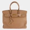 Hermes Alezan Clemence Birkin 35 GHW For Women -Deals Hermes Store luxury women hermes used handbags p686960 004