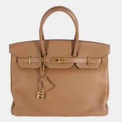 Hermes Alezan Clemence Birkin 35 GHW For Women