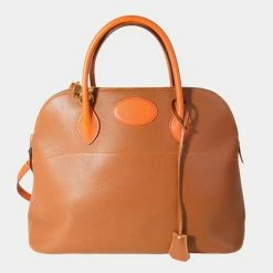 Hermes Fauve & Feu Barenia Bolide 35 GHW For Women