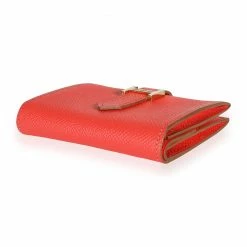 Hermes Rose Jaipur Epsom Mini Bearn Wallet GHW For Women 14 Hermes Rose Jaipur Epsom Mini Bearn Wallet GHW For Women -Deals Hermes Store luxury women hermes used handbags p686976 001