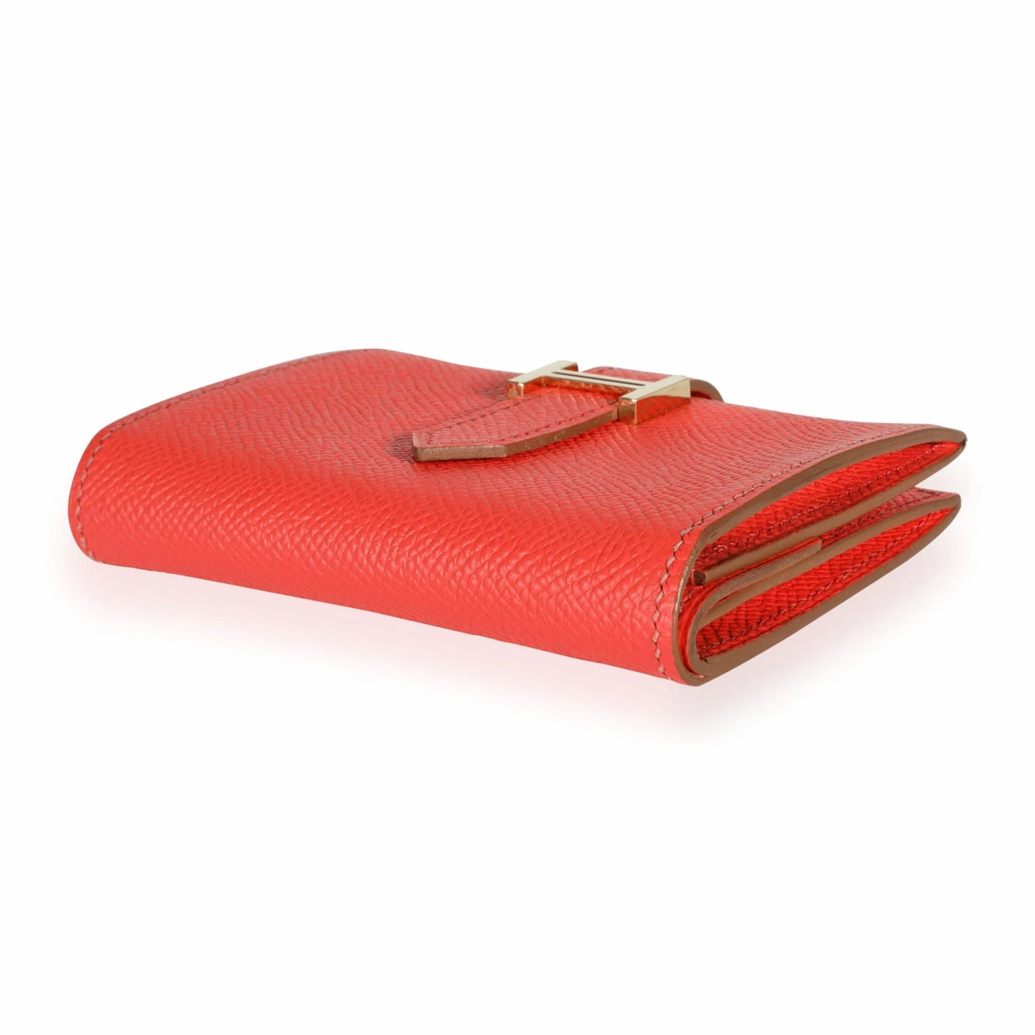 Hermes Rose Jaipur Epsom Mini Bearn Wallet GHW For Women 8 Hermes Rose Jaipur Epsom Mini Bearn Wallet GHW For Women - Image 6