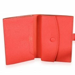 Hermes Rose Jaipur Epsom Mini Bearn Wallet GHW For Women 13 Hermes Rose Jaipur Epsom Mini Bearn Wallet GHW For Women -Deals Hermes Store luxury women hermes used handbags p686976 002