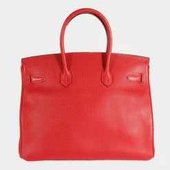 Hermes Rouge Casaque Epsom Birkin 35 GHW For Women -Deals Hermes Store luxury women hermes used handbags p686977 005